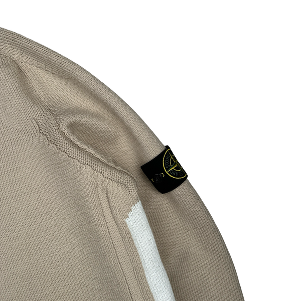 Stone Island 2003 Beige Silk Blend Vintage Knit Pullover - XL
