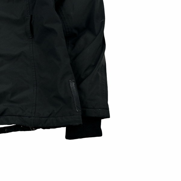 Prada Black Racoon Fur Hood Goretex Parka Jacket - XS