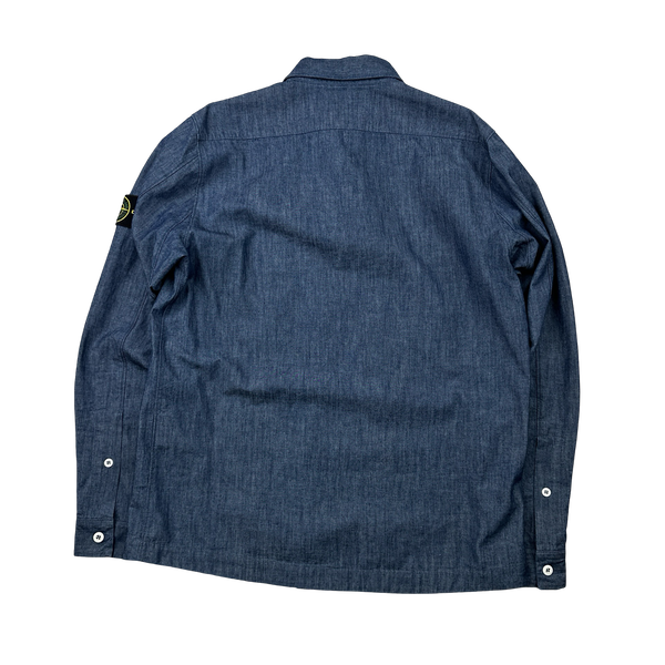 Stone Island 2017 Indigo Buttoned Shirt - Large