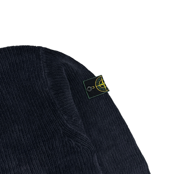 Stone Island Vintage 1995 Navy Chenille Knit Pullover - Medium