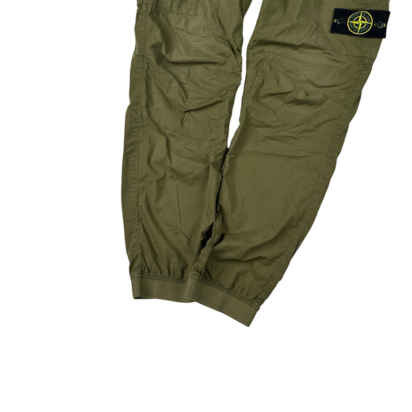 Stone Island 2021 Khaki Regular Tapered Cargo Trousers - 30"