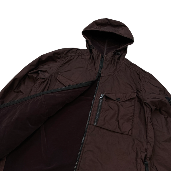 Stone Island 2015 Burgundy Lamy Flock Jacket - Medium