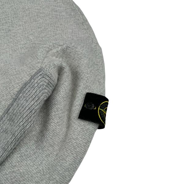 Stone Island 2022 Grey Mock Neck Knit Jumper - Large
