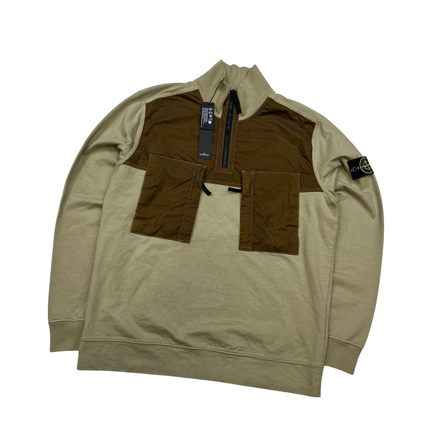 Stone Island Sample Piece Multipocket Nylon Panel Pullover Jumper - Large