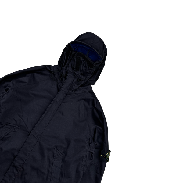 Stone Island 2004 Navy Raso Floccato Riot Mask Sniper Jacket - Medium