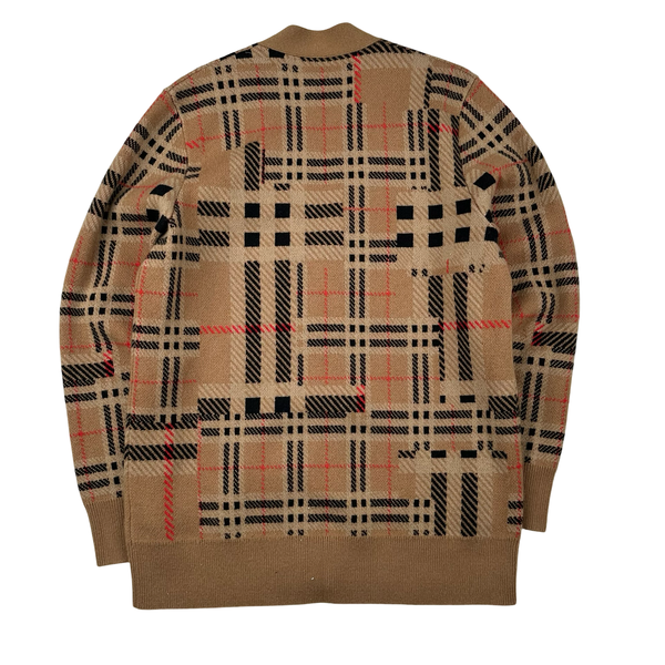 Burberry Nova Check Cashmere Cardigan Jumper - Small