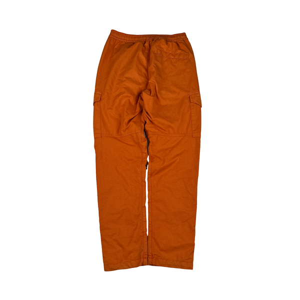 Stone Island 2019 Orange Reflective Weave Cargo Trousers - 30"