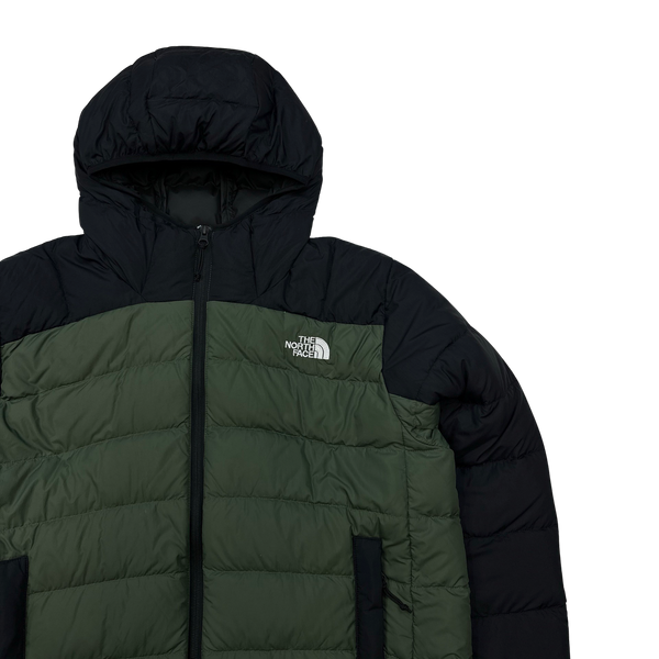 North Face Green/Black Down Filled Puffer Jacket - Large