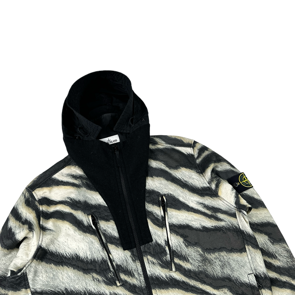 Stone Island 2018 White Tiger Camo Wool Blend Jacket - XL