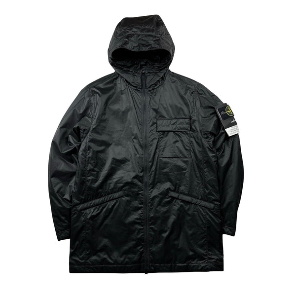 Stone Island 2022 Bio Based Ripstop Nylon Primaloft Black Hooded Jacket - Medium