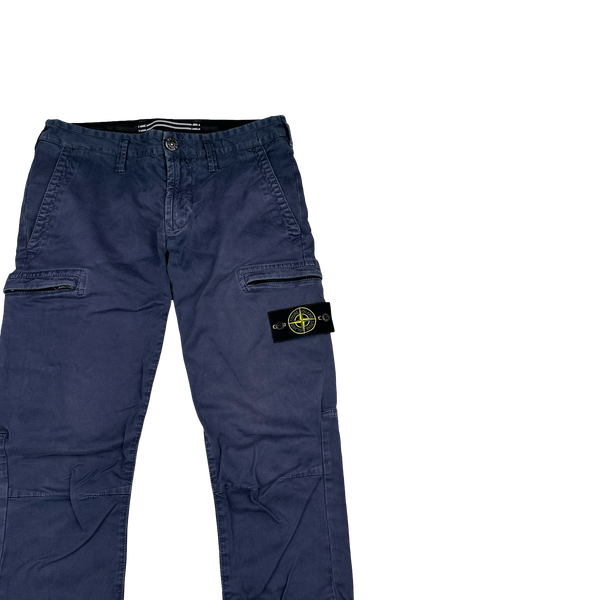 Stone Island 2020 Navy SK Cargo Trousers - 29"