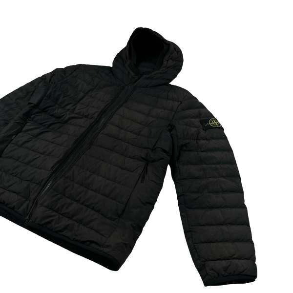 Stone Island 2021 Black 0-Cotton R Nylon Tela Puffer Jacket - XL