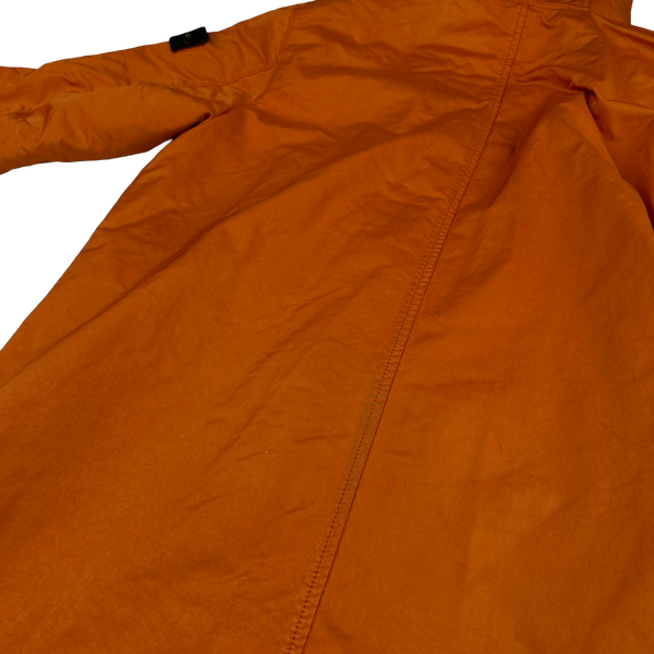 Stone Island 2019 Orange David TC Blanket Lined Fishtail Parka Jacket - Medium