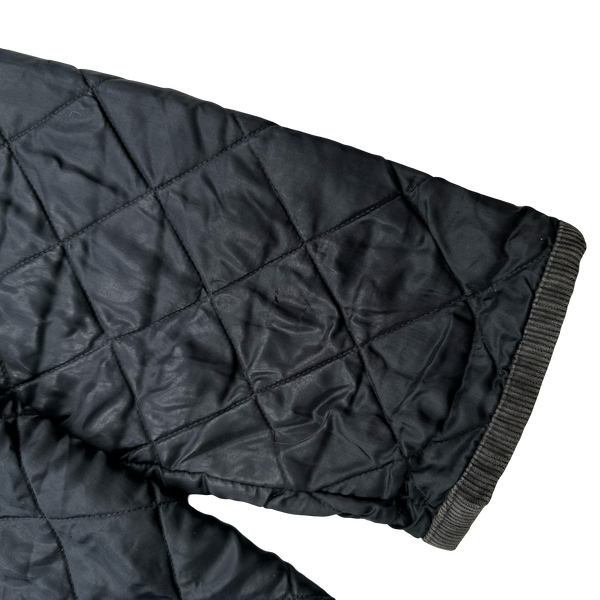 Burberry Nova Check Lined Black Quilted Padded Jacket - Large
