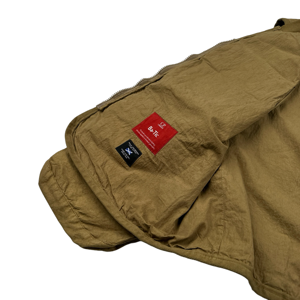 CP Company Brown Ba-Tic Waxed Cotton Utility Vest - Small