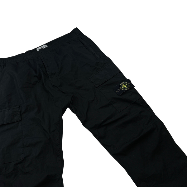 Stone Island New Season 2024 Black RE Fit Cargos - 36"