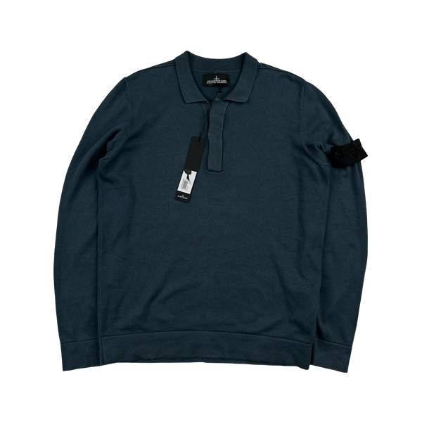 Stone Island 2018 Shadow Project Dark Turquoise Lightweight Buttoned Jumper - Medium