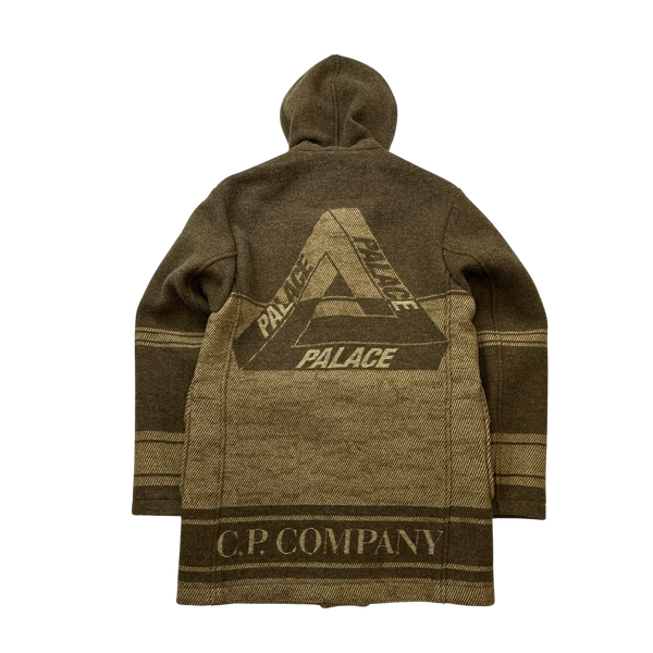 Palace Brown Wool Spellout Duffle Jacket - XS