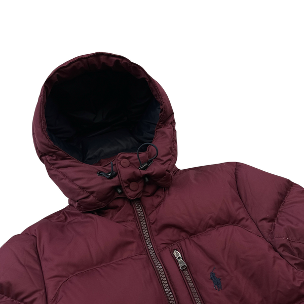 Ralph Lauren Red Down Filled Hooded Puffer Jacket - XS