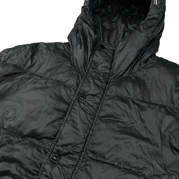 Stone Island 2013 Black Garment Dyed Puffer Jacket - 3XL