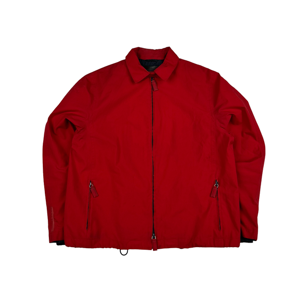 Prada Red Goretex Tab Zipped Parka Jacket - Small