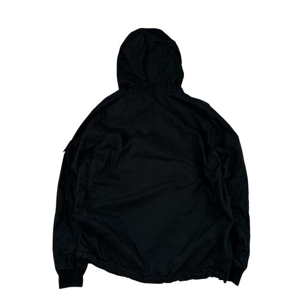 Stone Island 2019 Black Ghost Cotton Resin Smock - Small