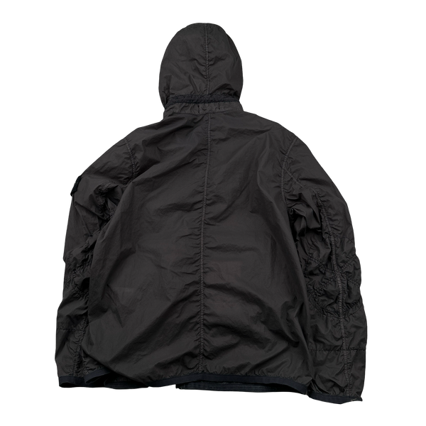 Stone Island 2019 Grey Lamy Velour Hooded Jacket - Large