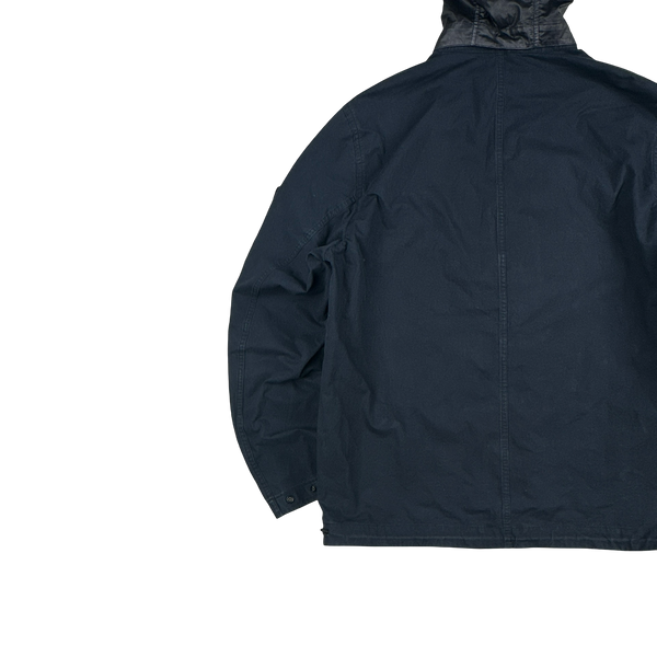 Stone Island 2021 Navy Cotton Cordura Hooded Jacket - XL