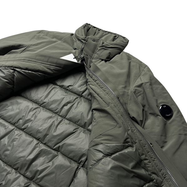 CP Company Khaki Micro M Down Filled Puffer Jacket - Large