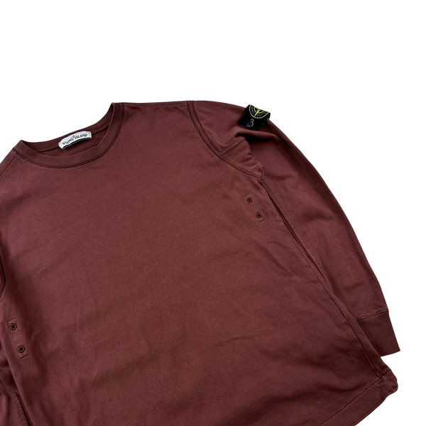 Stone Island 2019 Dark Red Lightweight Sweatshirt - Small