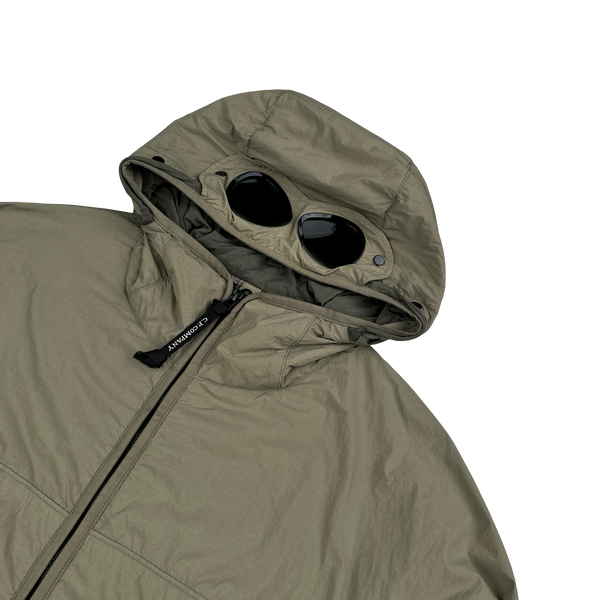 CP Company Brown GDP Hooded Polartec Goggle Jacket - 3XL