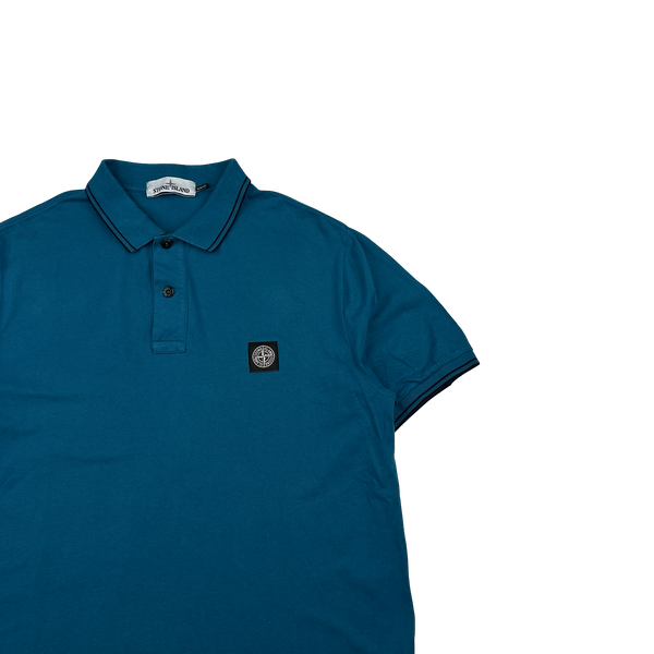 Stone Island 2018 Blue Short Sleeved Polo Top - XXL