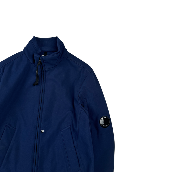 CP Company Blue Fleece Lined Lens Viewer Bomber - Small