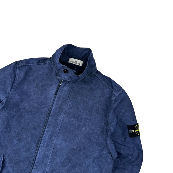 Stone Island Blue David TC Dust Colour Treatment Jacket - Large
