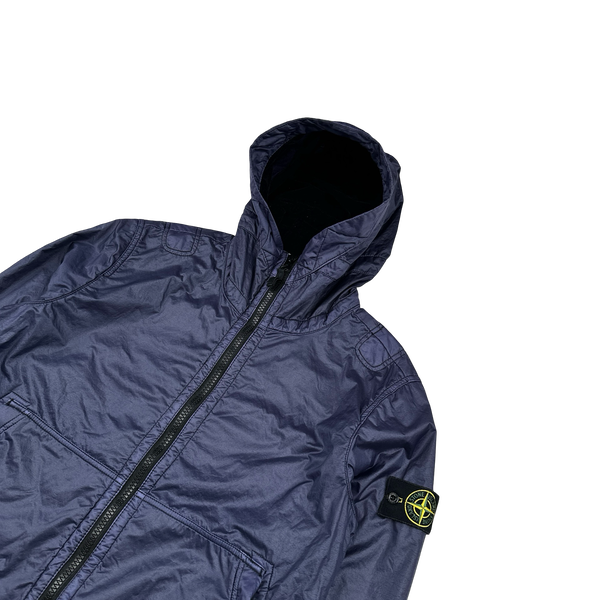 Stone Island 2018 Navy Lamy Flock Hooded Jacket - Medium
