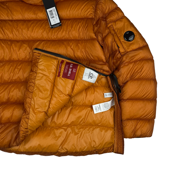 CP Company Orange DD Shell Hooded Pullover Puffer Smock - Large