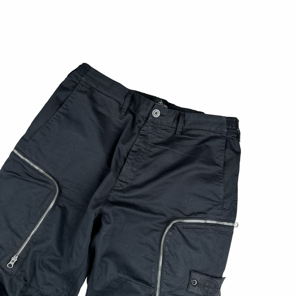 Stone Island Shadow Project 2020 Black Zipped Pocket Trousers Cargos - XL