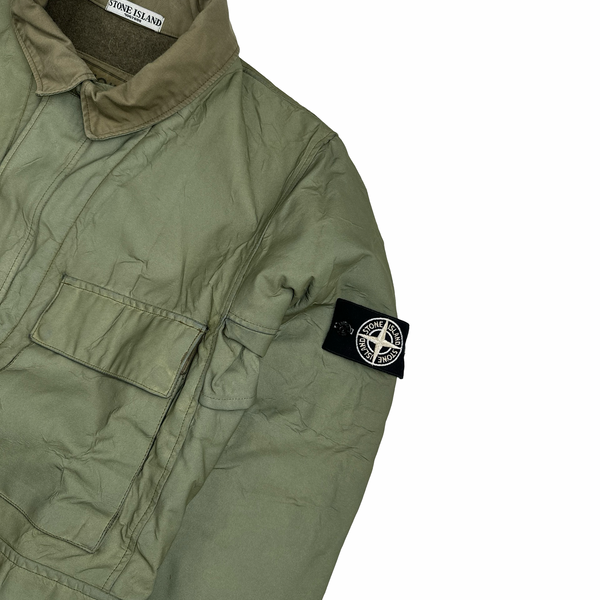 Stone Island 2007 Antiqued Reflective Field Jacket - Large
