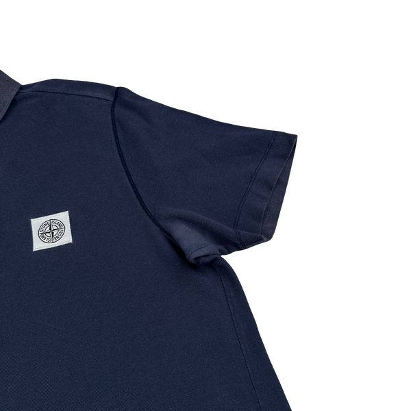 Stone Island Navy Polo Shirt - Large
