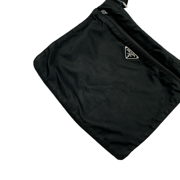 Prada Black Nylon Emblem Side Bag