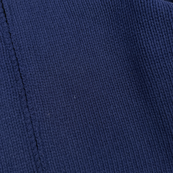 Stone Island Navy Wool Heavyweight Zipped Knit Jumper