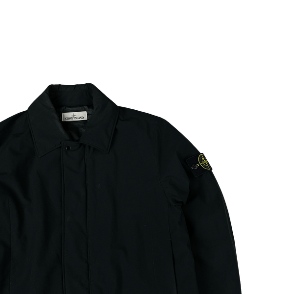 Stone Island 2021 Black Soft Shell R Primaloft Long Jacket - Small