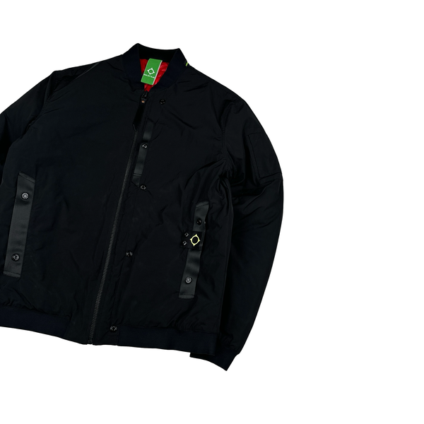 Ma Strum Black Multi Pocket Bomber Jacket - Small