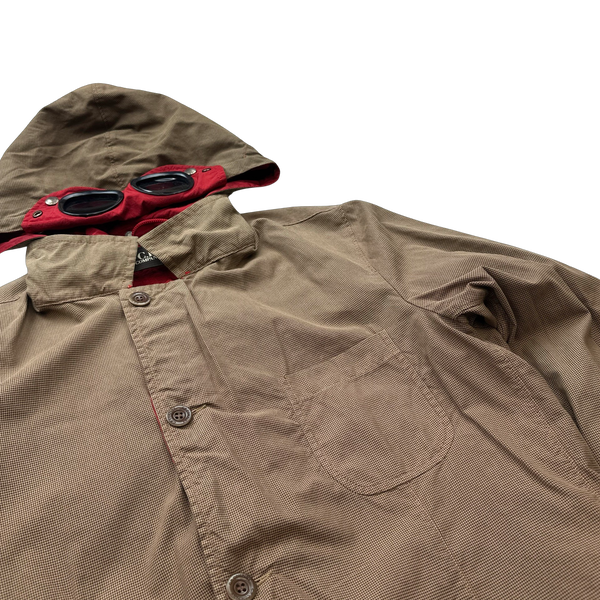 CP Company Reversible Red/Checked Goggle Jacket - Large