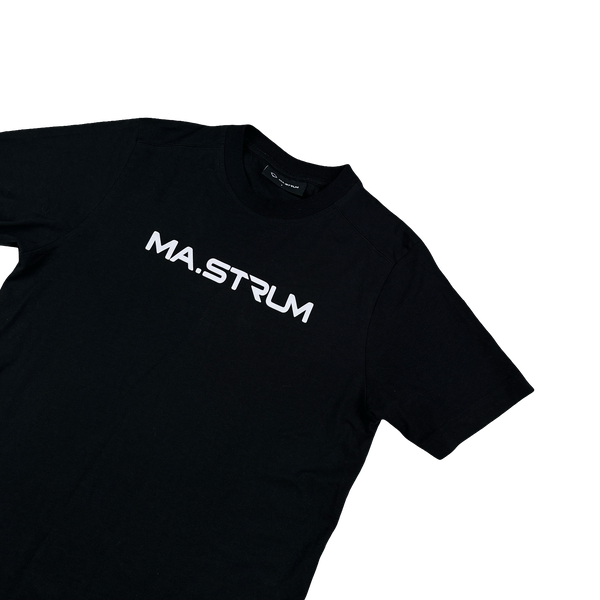 Ma Strum Black Spellout Cotton T Shirt - Small