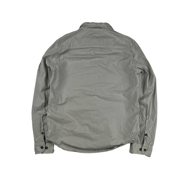 CP Company Grey Cotton Overshirt - Large