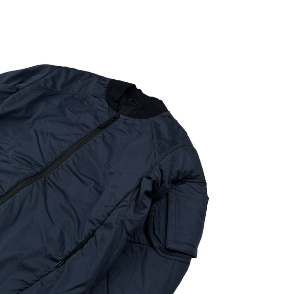 Stone Island 2011 Shadow Project Navy Nylon Cotton Lined Bomber Jacket - Medium