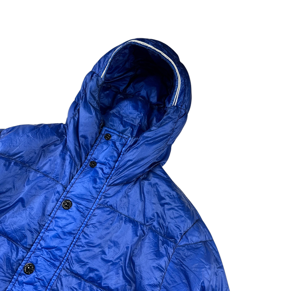 Stone Island Blue Garment Dyed Puffer Jacket - XL