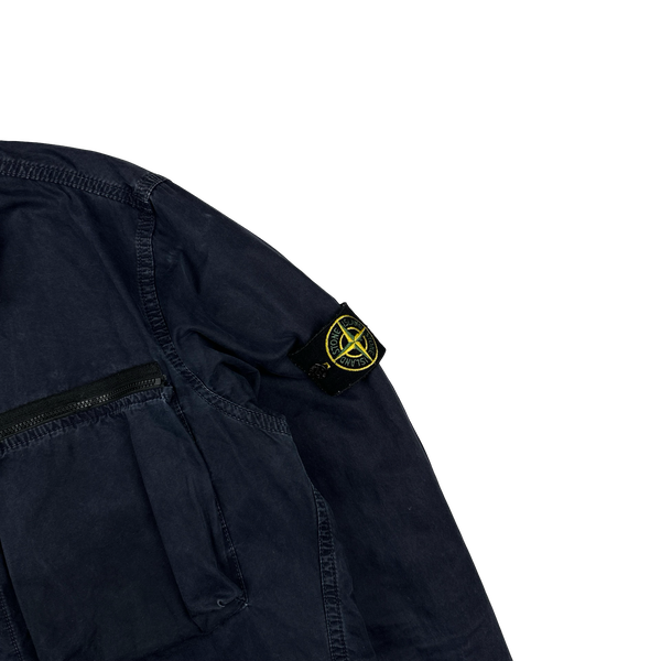 Stone Island 2017 Navy Garment Dyed Overshirt - Medium