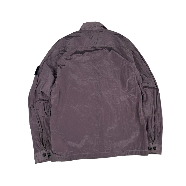 Stone Island 2017 Lavender Purple Nylon Metal Zipped Overshirt - Medium